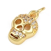 Brass Micro Pave Clear Cubic Zirconia Pendants KK-L231-08G-2