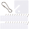 1 Set Plastic Blank Key Tags with Steel Keychain Clasps AJEW-SP0001-44-1
