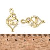 Mother's Day Brass Micro Pave Clear Cubic Zirconia Pendants CU-B002-04G-3
