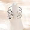 304 Stainless Steel Cuff Rings RJEW-P153-05P-2