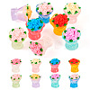 8Pcs 8 Colors Luminous Resin Rose Ornaments RESI-TA0002-82-2