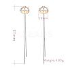 Eco-Friendly Brass Micro Pave Cubic Zirconia Dangle Stud Earring EJEW-EE0004-27GP-2