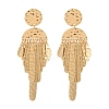 Zinc Alloy Flat Round Chandelier Earrings EJEW-Z107-03G-02-4