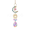 Glass Teardrop/Star Prisms Suncatchers Hanging Ornaments G-PW0004-72B-1