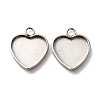 304 Stainless Steel Pendant Cabochon Settings STAS-D379-09A-P-1