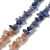 Natural Orange Moonstone & Green Aventurine & Blue Aventurine Beads Strands G-L610-A09-01-1
