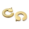 Ion Plating(IP) 304 Stainless Steel Pendant Cabochon Settings STAS-G347-18G-2