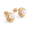 304 Stainless Steel Stud Earrings EJEW-F246-02G-2