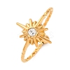 304 Stainless Steel Rhinestone Cuff Rings LS-RJEW-D306-23G-2
