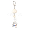 ABS Plastic Imitation Pearl & Acrylic & Synthetic Turquoise & Shell Pendant Decorations KEYC-FS00038-02-1