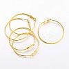 Brass Earring Findings Hoops LS-EC108-3NFG-1