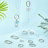 WADORN 24Pcs 6 Style Zinc Alloy Spring Gate Rings FIND-WR0003-72-2
