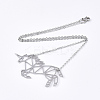 Non-Tarnish 201 Stainless Steel Pendant Necklaces LS-NJEW-T009-JN035-1-40-2