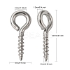 Tarnish Resistant 304 Stainless Steel Screw Eye Pin Peg Bails STAS-L234-165A-P-2
