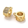 Brass Micro Pave Cubic Zirconia Tube Bails ZIRC-P112-03G-2