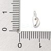 925 Sterling Silver Cubic Zirconia Moon Charms STER-R002-02S-01-3
