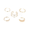 Brass Micro Pave Cubic Zirconia Cuff Earrings LS-EJEW-G270-01G-2