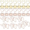 14Pcs 2 Style Cat & Heart Iron Binder Clips AJEW-GF0007-05-1