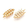 Brass Micro Pave Cubic Zirconia Pendants KK-N261-105G-2
