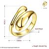 Real 18K Gold Plated Adjustable Brass Finger Rings for Women RJEW-BB07574-A-6
