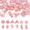 24Pcs 6 Styles Resin Pendants RESI-TA0003-27-1