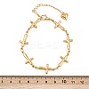 304 Stainless Steel Cross Link Chain Bracelets BJEW-D359-13B-G-3