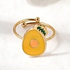 Adjustable 304 Stainless Steel Enamel Cuff Rings for Women LS-RJEW-B152-01G-03-2