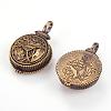 Brass Locket Pendants KK-K176-14AB-2