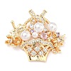 Brass Micro Pave Cubic Zirconia Pendants KK-B172-04G-1