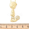 Brass Micro Pave Clear Cubic Zirconia Pendant Necklaces NJEW-M084-01G-01-3