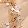 Ocean Natural Shell Chip Beaded Multi Layered Necklaces with Alloy End Chains for Women WGD1A0B-01-3