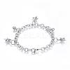Tarnish Resistant 304 Stainless Steel Charm Bracelets BJEW-G544-28P-3