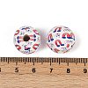 Independence Day Theme Wood European Beads WOOD-Z005-01B-01-3