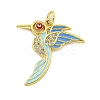 Brass Micro Pave Clear Cubic Zirconia Pendants KK-R159-14D-G-1