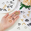 12Pcs 6 Style Stainless Steel Hoop Earrings for Women EJEW-FI0002-08-3