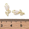 Brass Micro Pave Clear Cubic Zirconia and Enamel Charms KK-A300-22G-4