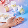4 Rolls 4 Colors Segment Dyed Nylon Chinese Knotting Cord NWIR-TA0001-14-5