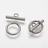 Tarnish Resistant 304 Stainless Steel Toggle Clasps STAS-P104-01P-2