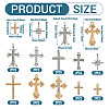 18Pcs 9 Styles Alloy with Crystal Rhinestone Pendants ALRI-TA0001-34-4