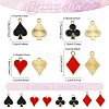 32Pcs 4 Styles Barrel Plating Alloy Pendants ENAM-YW0005-56-2