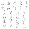 26Pcs 26 Letters 304 Stainless Steel Pendants STAS-SZ0001-65-1