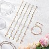 6Pcs 6 Colors 304 Stainless Steel Star Link Bracelets for Women BJEW-JB12385-1
