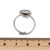 304 Stainless Steel Cuff Ring Components STAS-D372-03P-03-3
