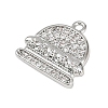 Brass Micro Pave Clear Cubic Zirconia Pendants KK-L238-16P-2