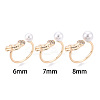 Fish Brass Micro Pave Clear Cubic Zirconia Cuff Ring Settings KK-T076-52G-4