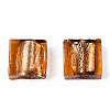Handmade Silver Foil Lampwork Beads FOIL-S006-12x12mm-03-2
