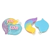 2Pcs Gradient Color Translucent Resin Pendants RESI-XCP0002-41A-2