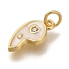 Rack Plating Brass Micro Pave Cubic Zirconia Pendants KK-I720-71G-01A-2