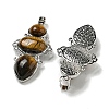 Natural Tiger Eye Pendants G-Q158-04H-2