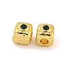 Brass Micro Pave Cubic Zirconia Beads KK-G490-18G-01-2